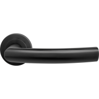 Salerno - Tiefschwarz - Türdrücker / Rosettengarnitur - Griffwelt Salerno - Tiefschwarz - Türdrücker / Rosettengarnitur - Griffwelt