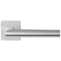 Ferrara Flat Square - Edelstahl matt - Türdrücker / Rosettengarnitur - Griffwelt Ferrara Flat Square - Edelstahl matt - Türdrücker / Rosettengarnitur - Griffwelt