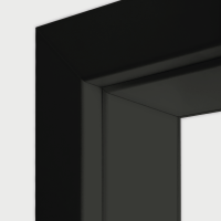 CPL Schwarz matt Durchgangszarge RK 60 gerade CPL Schwarz matt Durchgangszarge RK 60 gerade