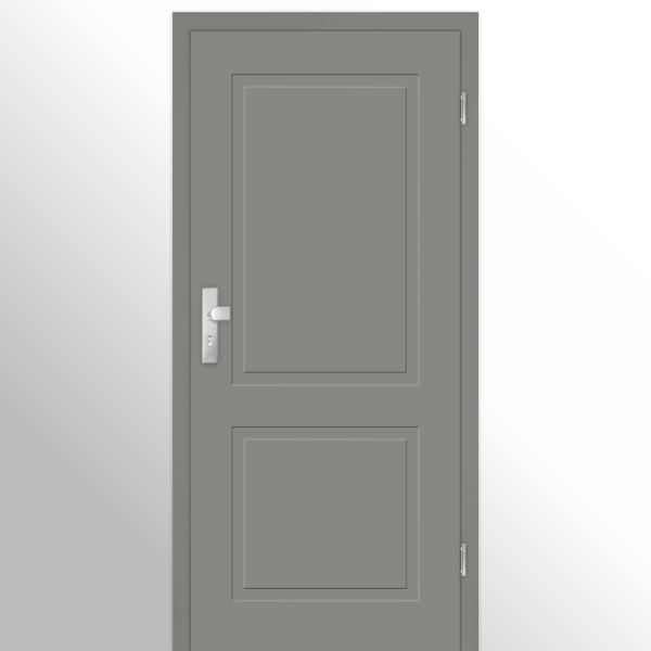 Cala 02 Wohnungstüren / Schallschutztüren mit Zarge CPL RAL Lavagrau