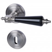 Platon - R schwarz - Türdrücker / Rosettengarnitur - Südmetall Platon - R schwarz - Türdrücker / Rosettengarnitur - Südmetall