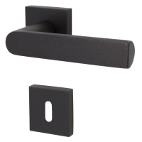 Korsika - R - Schwarzstahl-Optik - Türklinke / Rosettengarnitur - Südmetall Korsika - R - Schwarzstahl-Optik - Türklinke / Rosettengarnitur - Südmetall