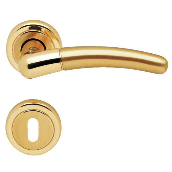 Babette - R - Messing - Türdrücker / Rosettengarnitur - Südmetall