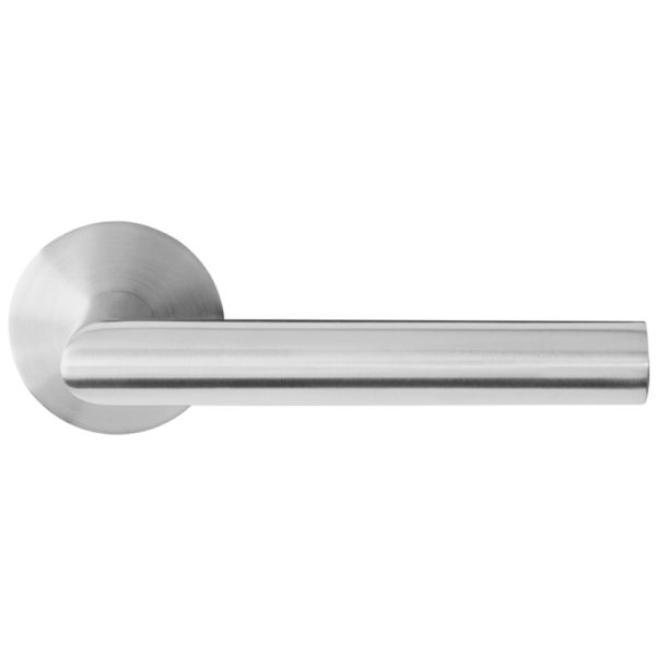 Ferrara Flat Round - Edelstahl matt - Türdrücker / Rosettengarnitur - Griffwelt