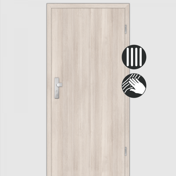 Lärche Crema Wohnungstüren / Schallschutztüren mit Zarge CPL Maserung Aufrecht