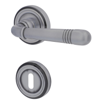 Scarlet-R - Stahlgrau-sat. - Türdrücker / Rosettengarnitur - Südmetall Scarlet-R - Stahlgrau-sat. - Türdrücker / Rosettengarnitur - Südmetall