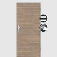 Lärche Dunkel Wohnungstüren / Schallschutztüren CPL Maserung Quer Lärche Dunkel Wohnungstüren / Schallschutztüren CPL Maserung Quer