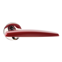 Seppia - Chrom/Rot - Türdrücker / Rosettengarnitur - Frascio Seppia - Chrom/Rot - Türdrücker / Rosettengarnitur - Frascio