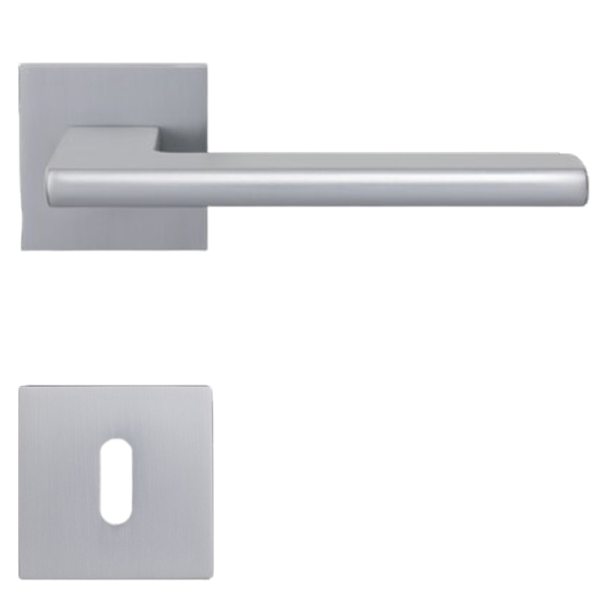 Lecce Square - Silbergrau - Türdrücker / Rosettengarnitur - Griffwelt