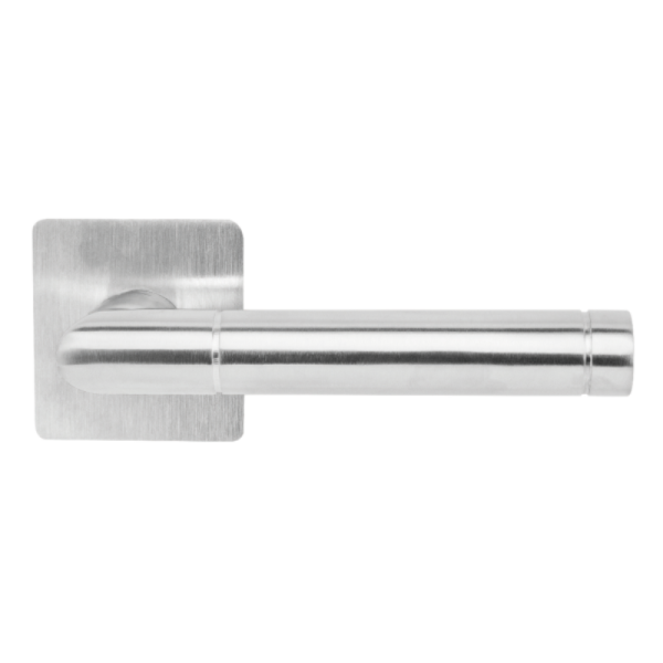 Genua Square Flat - Edelstahl matt - Türdrücker / Rosettengarnitur - Griffwelt
