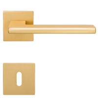 Lecce Square - Gold matt - Türdrücker / Rosettengarnitur - Griffwelt Lecce Square - Gold matt - Türdrücker / Rosettengarnitur - Griffwelt