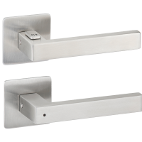 West - FastLock - Edelstahl matt - Türdrücker / Rosettengarnitur - Hermat West - FastLock - Edelstahl matt - Türdrücker / Rosettengarnitur - Hermat