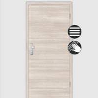 Lärche Crema Wohnungstüren / Schallschutztüren mit Zarge CPL Maserung Quer Lärche Crema Wohnungstüren / Schallschutztüren mit Zarge CPL Maserung Quer