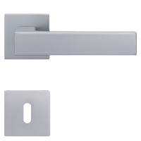 Lucca Square - Silbergrau - Türdrücker / Rosettengarnitur - Griffwelt Lucca Square - Silbergrau - Türdrücker / Rosettengarnitur - Griffwelt