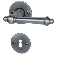 Hallein II-R - Schmiedeeisen - Türdrücker / Rosettengarnitur Hallein II-R - Schmiedeeisen - Türdrücker / Rosettengarnitur