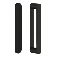 Schiebetürgriff: flach - Schwarz Stoßgriff | Hermat Schiebetürgriff: flach - Schwarz Stoßgriff | Hermat
