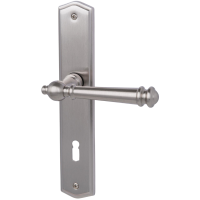 Mount Everest - LS - Edelstahl satiniert - Türdrücker / Langschildgarnitur - Südmetall Mount Everest - LS - Edelstahl satiniert - Türdrücker / Langschildgarnitur - Südmetall