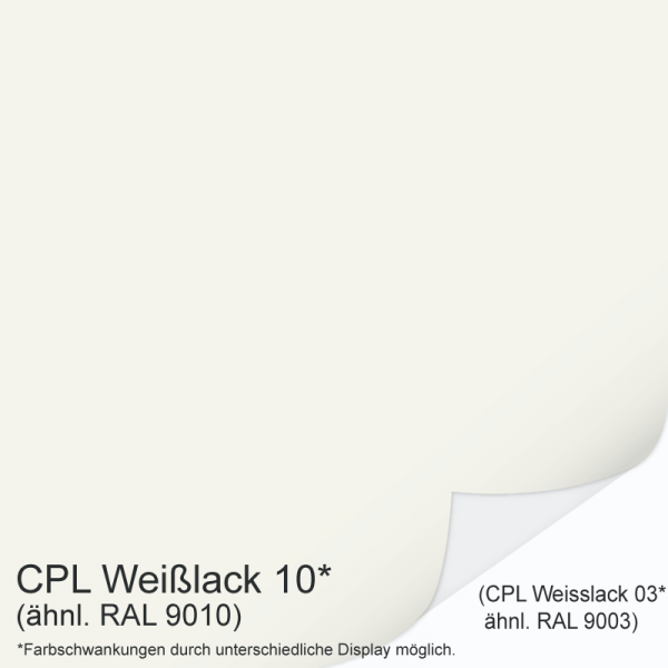 Weißlack 10 Mustertafel für Zimmertüren & Türzargen CPL RAL 9010 - tuerenmarkt24