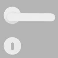 Aversa Round - Weiß matt - Türdrücker / Rosettengarnitur - Griffwelt Aversa Round - Weiß matt - Türdrücker / Rosettengarnitur - Griffwelt