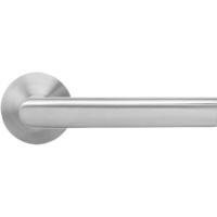 Portofino Flat Round - Edelstahl matt - Türdrücker / Rosettengarnitur - Griffwelt Portofino Flat Round - Edelstahl matt - Türdrücker / Rosettengarnitur - Griffwelt