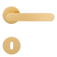 Aversa Round - Gold matt - Türdrücker / Rosettengarnitur - Griffwelt Aversa Round - Gold matt - Türdrücker / Rosettengarnitur - Griffwelt