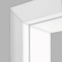 Weißlack 03 bombiert Türzarge / Zarge - CPL RAL 9003 RK 60 bombiert Weißlack 03 bombiert Türzarge / Zarge - CPL RAL 9003 RK 60 bombiert