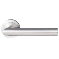 Ferrara - Edelstahl matt - Türdrücker / Rosettengarnitur - Griffwelt Ferrara - Edelstahl matt - Türdrücker / Rosettengarnitur - Griffwelt