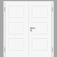 Cala 03 Doppeltüren / Doppelflügeltür Polarweiss CPL RAL 9003 mit Zarge Cala 03 Doppeltüren / Doppelflügeltür Polarweiss CPL RAL 9003 mit Zarge