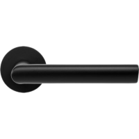 Portofino Flat Round - Tiefschwarz - Türdrücker / Rosettengarnitur - Griffwelt Portofino Flat Round - Tiefschwarz - Türdrücker / Rosettengarnitur - Griffwelt