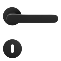 Aversa Round - Tiefschwarz - Türdrücker / Rosettengarnitur - Griffwelt Aversa Round - Tiefschwarz - Türdrücker / Rosettengarnitur - Griffwelt