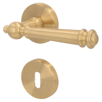 Mount Everest II-R Messing - Türdrücker / Rosettengarnitur - Südmetall Mount Everest II-R Messing - Türdrücker / Rosettengarnitur - Südmetall