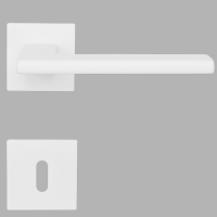 Lecce Square - Weiß matt - Türdrücker / Rosettengarnitur - Griffwelt Lecce Square - Weiß matt - Türdrücker / Rosettengarnitur - Griffwelt