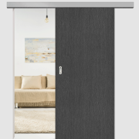 Esche Anthrazit Schiebetür inkl. Softclose & Türdämpfer CPL Maserung Aufrecht Esche Anthrazit Schiebetür inkl. Softclose & Türdämpfer CPL Maserung Aufrecht