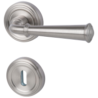 Nebraska-R - Edelstal-sat. - Türdrücker / Rosettengarnitur - Südmetall Nebraska-R - Edelstal-sat. - Türdrücker / Rosettengarnitur - Südmetall