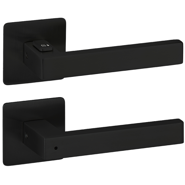 West - FastLock - Classic Black - Türdrücker / Rosettengarnitur - Hermat