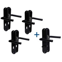 Conte-LS - Edelstahl Schwarz - Renovierungsgarnitur - Südmetal | 4er-Set Conte-LS - Edelstahl Schwarz - Renovierungsgarnitur - Südmetal | 4er-Set