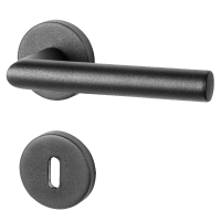 Ronny II - R - Schwarzstahl -Türdrücker / Rosettengarnitur - Südmetall GmbH Ronny II - R - Schwarzstahl -Türdrücker / Rosettengarnitur - Südmetall GmbH