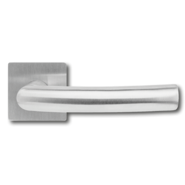 Salerno Square Flat - Edelstahl matt - Türdrücker / Rosettengarnitur - Griffwelt