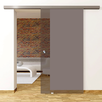 Grey - Glasschiebetür - Set Komplett mit Softclose & Griff Grey - Glasschiebetür - Set Komplett mit Softclose & Griff