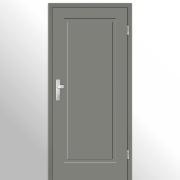 Cala 01 Wohnungstüren / Schallschutztüren mit Zarge RAL 7037 Lavagrau