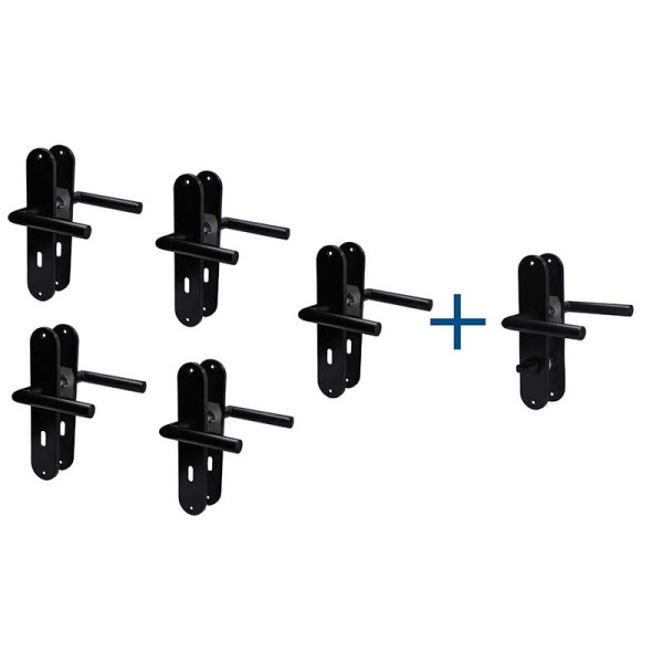 Conte-LS - Edelstahl Schwarz - Renovierungsgarnitur - Südmetal | 6er-Set